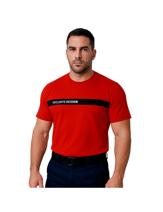 T-shirt Sécurité Incendie rouge