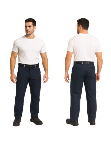 Pantalon d'intervention léger bleu poches latérales