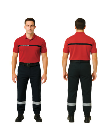 Pantalon noir Sécurité Incendie avec poches latérales