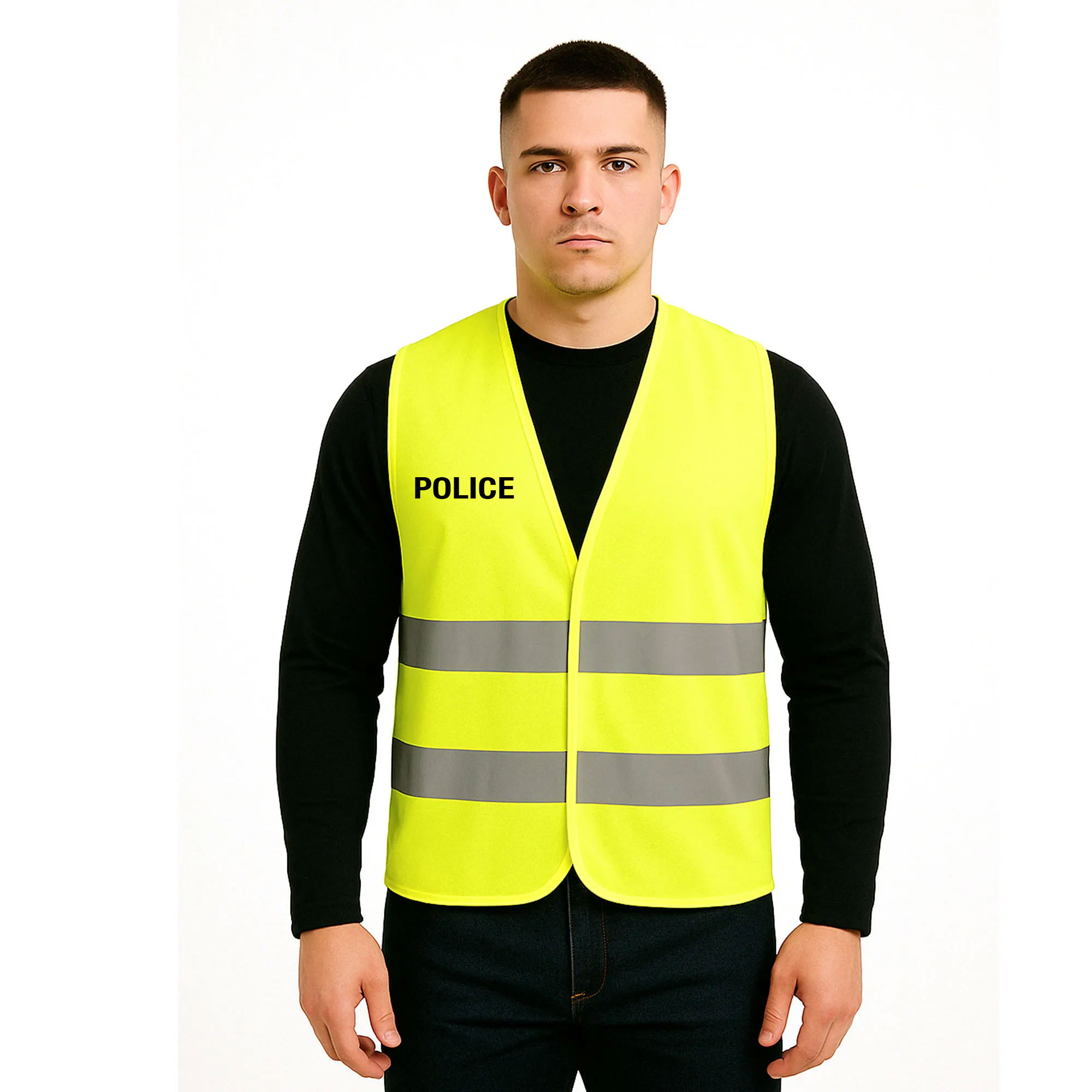 Gilet fluo haute visibilité Police Gilet fluo haute visibilité Police