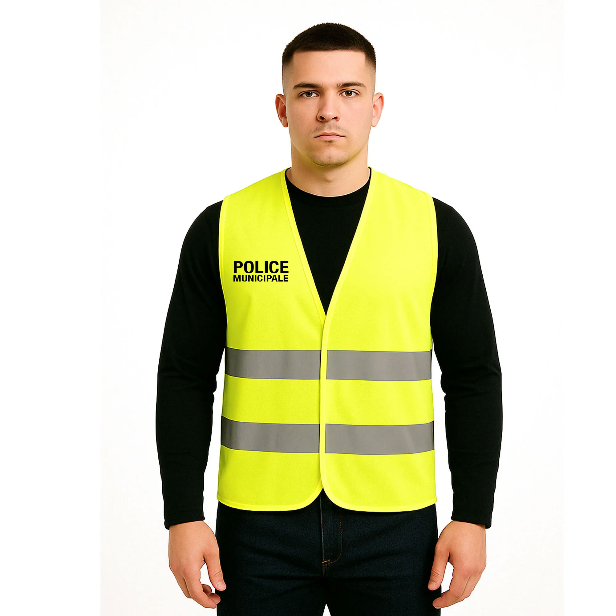 Gilet fluo haute visibilité Police Municipale Gilet fluo haute visibilité Police Municipale