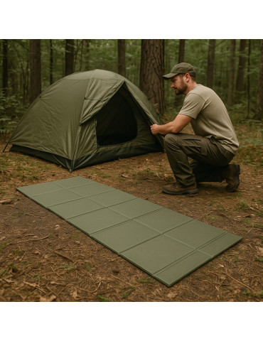 Tapis de sol pliable en XPE vert armée