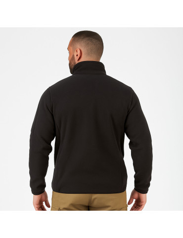 Blouson polaire noir fitté