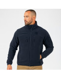 Blouson polaire bleu marine fitté