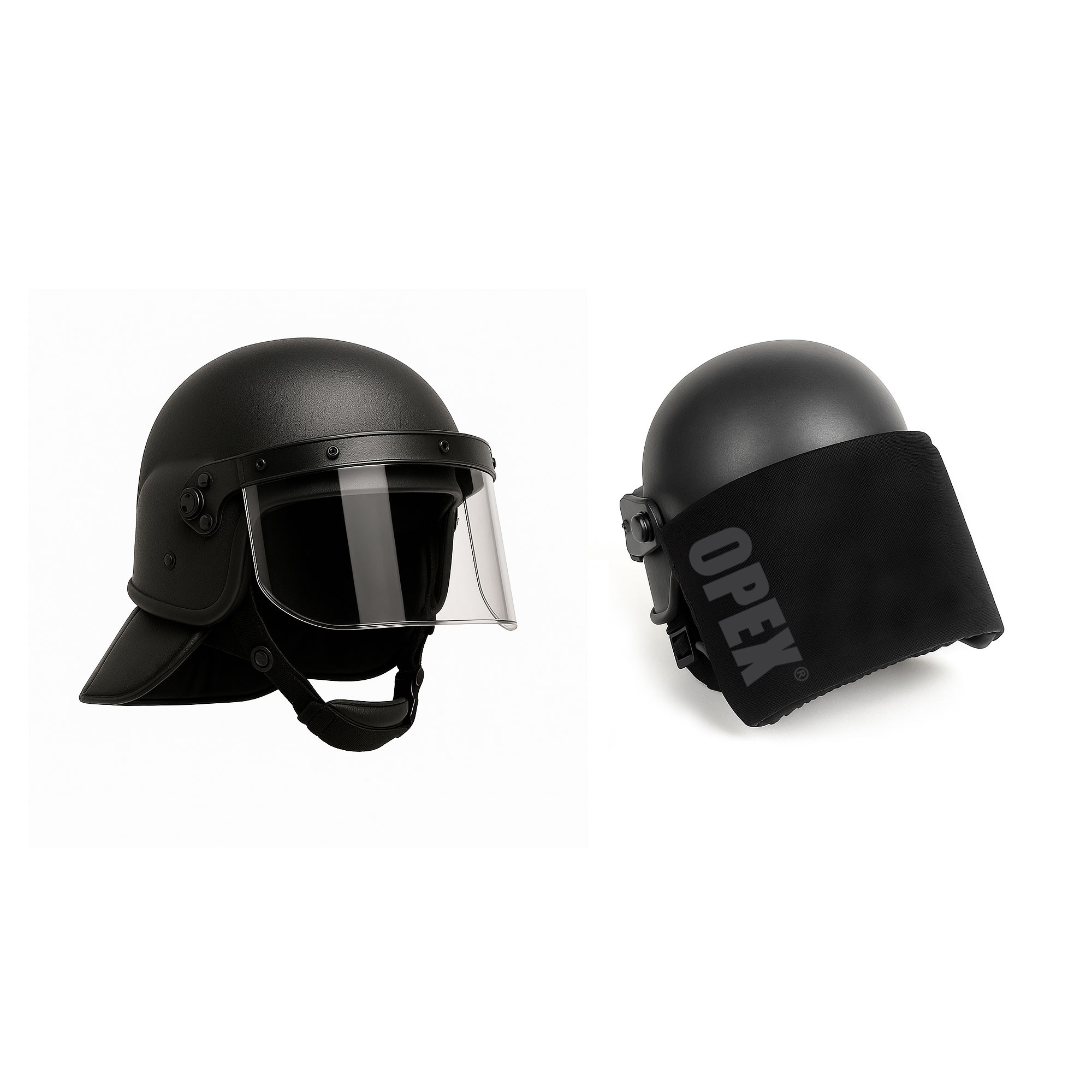 Protection pour  visière balistique / casques lourds type MSA & SUNROCK