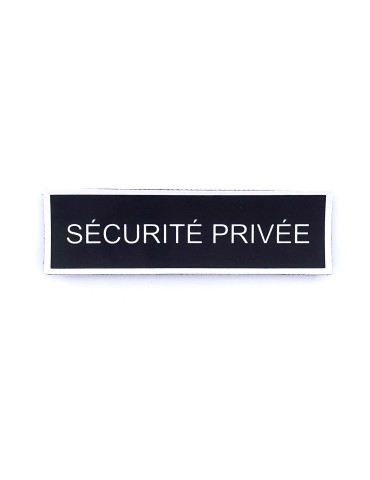 Bandeau d'identification rétro-réflechissant fond noir Sécurité Privée