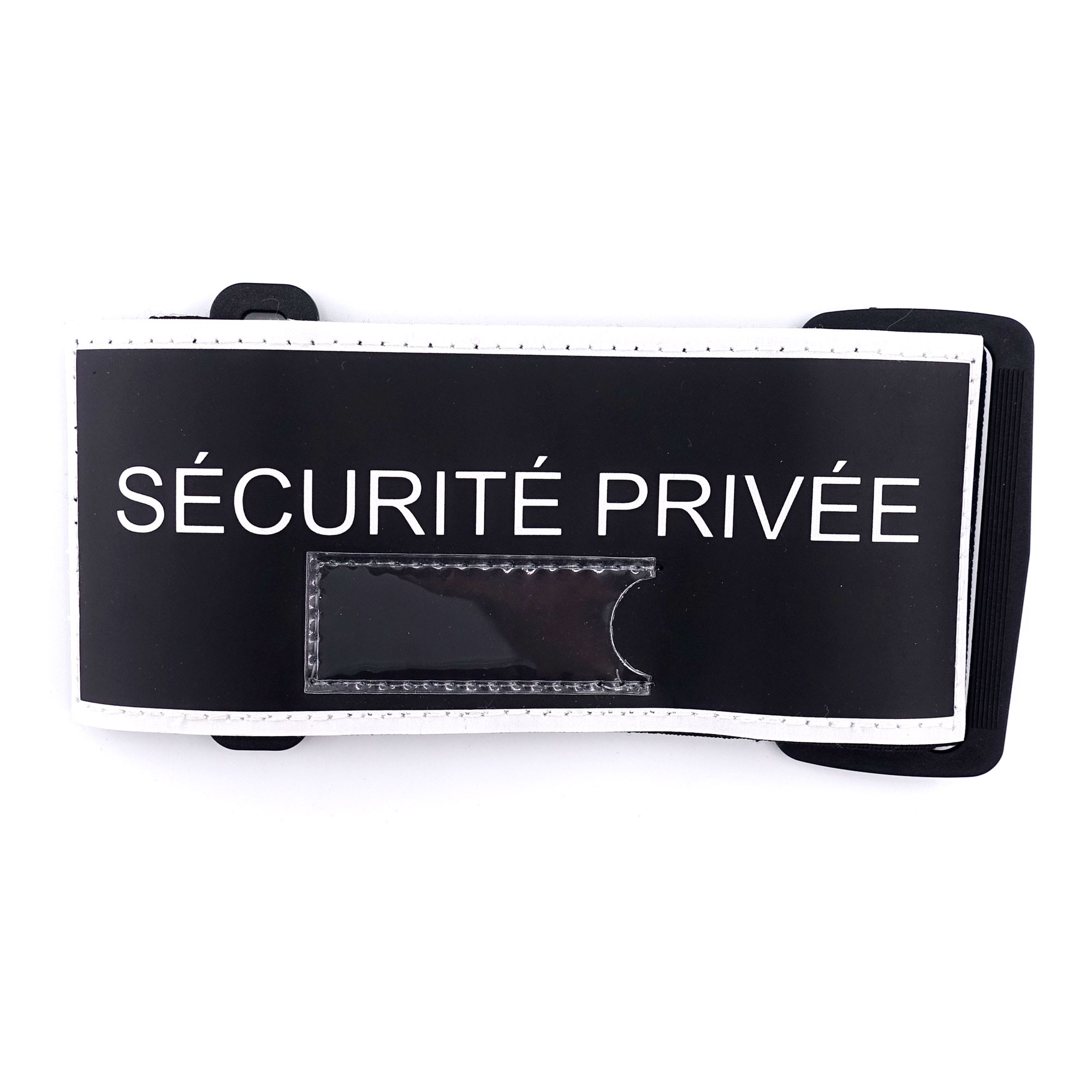 Brassard Sécurité Privée rétroréfléchissant avec emplacement RIO Brassard Sécurité Privée rétroréfléchissant avec emplacement RIO