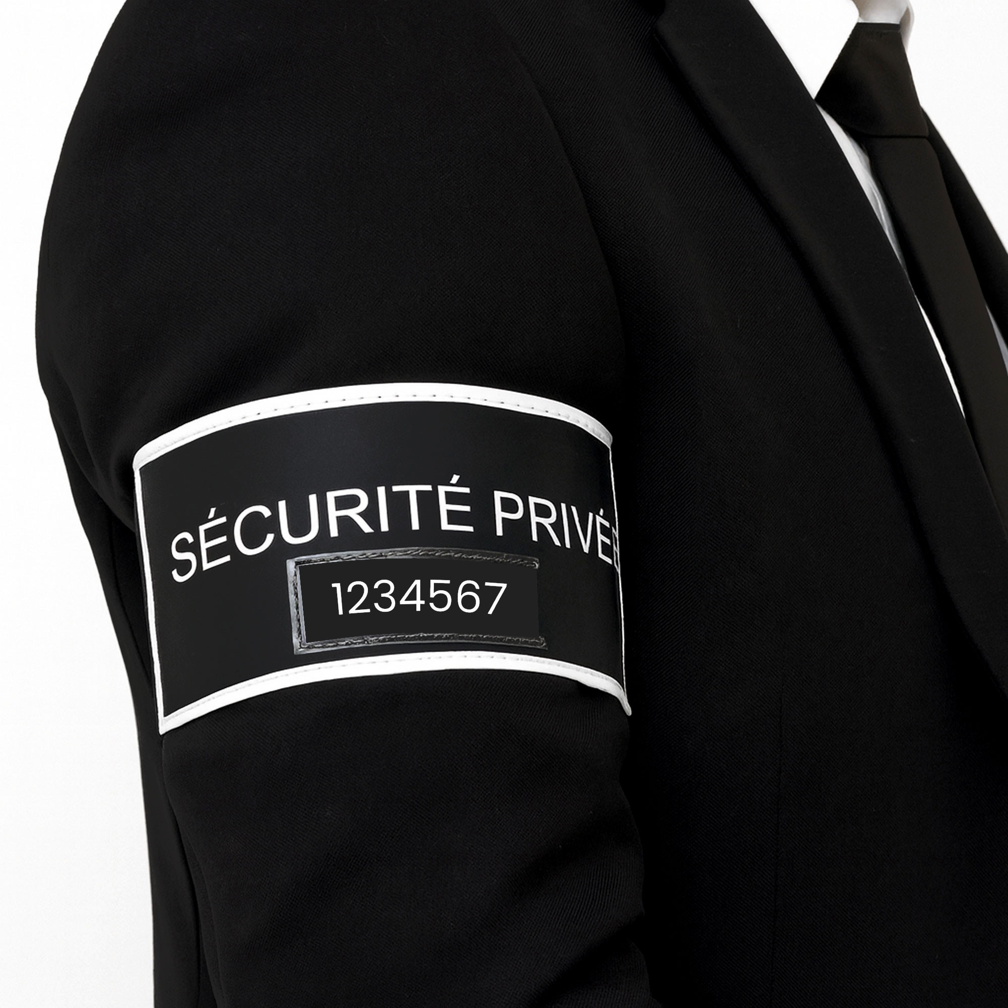 Brassard Sécurité Privée rétroréfléchissant avec emplacement RIO Brassard Sécurité Privée rétroréfléchissant avec emplacement RIO