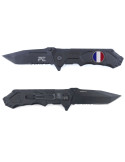 COUTEAU SURVIVAL BLEU BLANC ROUGE AVEC ETUI
