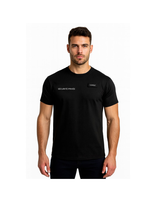 T-shirt Sécurité Privée rétro réfléchissant nouvelles normes
