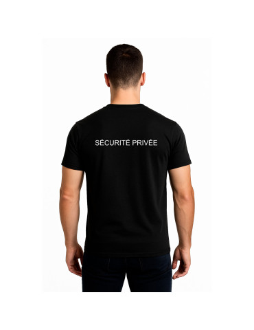 T-shirt Sécurité Privée rétro réfléchissant nouvelles normes