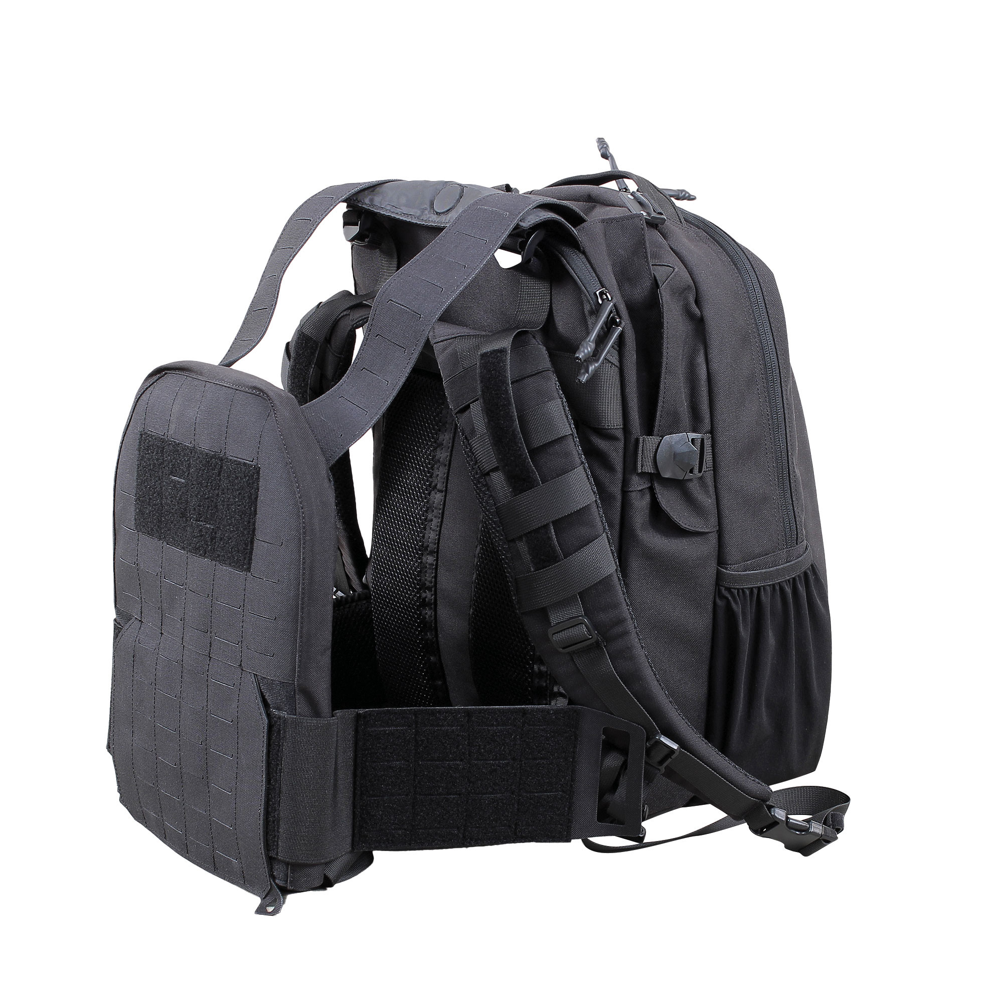 Sac à dos avec porte plaque extractible 1000D nylon noir