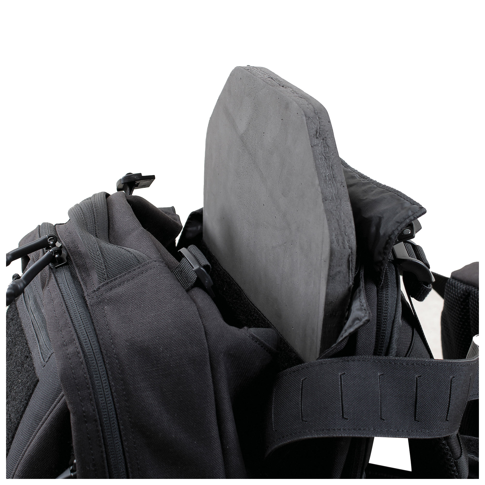 Sac à dos avec porte plaque extractible 1000D nylon noir