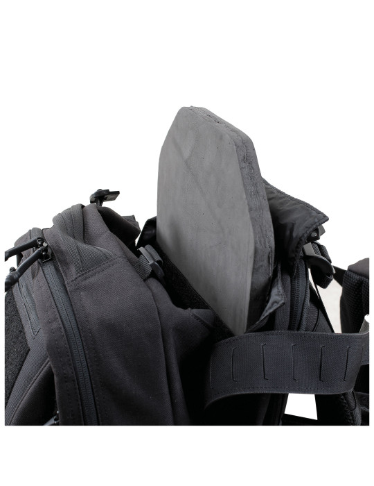 Sac à dos avec porte plaque extractible 1000D nylon noir