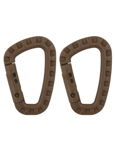 Duo de mousquetons coyote