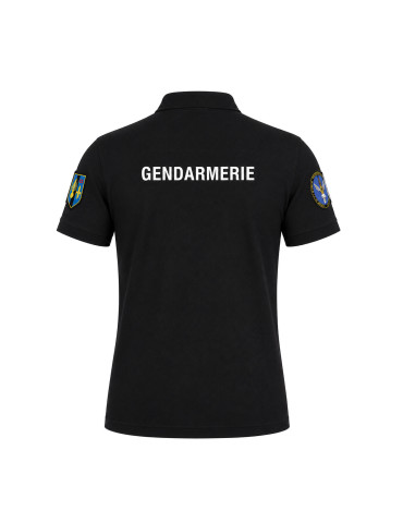 POLO GENDARMERIE NOIR COOLDRY ANTI HUMIDITE MAILLE PIQUEE - POLOGDCD